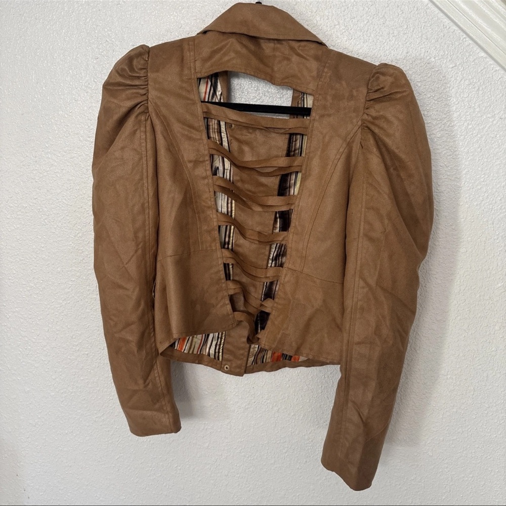 Gracia Women's Rust brown Faux suede Lightweight Jacket Size M - Picture 12 of 16